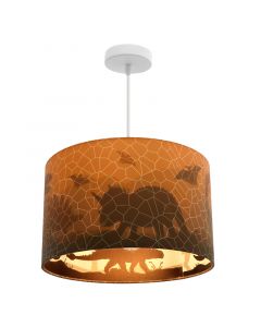 Nowoczesna lampa wisząca dla dzieci pomarańczowa, Dino