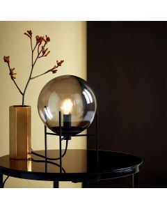 Czarna lampa stolowa design, Alton, z przelacznik