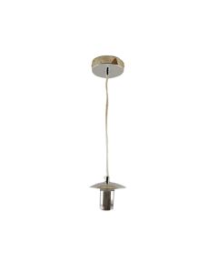 Metalowa lampa wisząca bez abażur chromowana, Minne