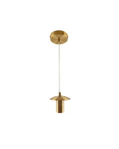 Metalowa lampa wisząca bez abażur miedziana, Minne