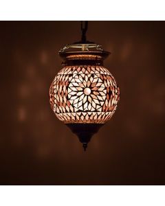 Mozaikowa orientalna lampa wisząca fioletowa, Nisrin