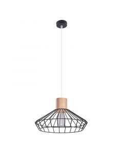 Drewniana lampa wisząca brązowa, Gesina