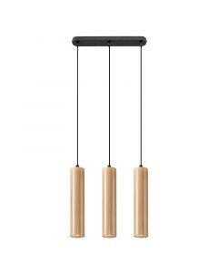 Drewniana lampa wisząca brązowa, Francina