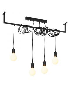 Stalowa lampa wisząca czarna, Lauraine