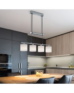 Niklowa lampa wisząca metalowa, Nordby