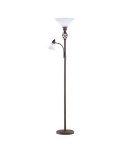 Rdzawa lampa stojąca klasyczna, Eleonora, z przełącznik