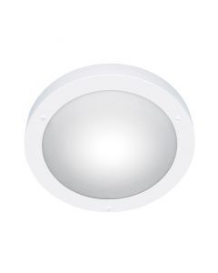 Biała lampa łazienkowa sufitowa szklana, Hadleigh, IP44