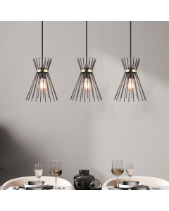 Czarna lampa wisząca industrialna, Fransiscus