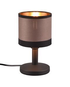 Ciemnoszara lampa stołowa nowoczesna, Denley, z przełącznik