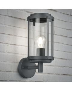 Antracytowa lampa zewnętrzna industrialna, Sammy, IP44