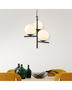 Biała lampa wisząca nowoczesna, Silkis