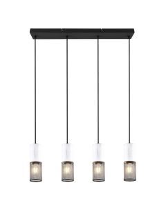 Czarna lampa wisząca vintage, Marjet