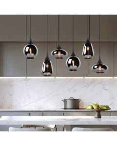 Czarna lampa wisząca design, Sybren