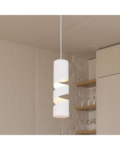 Biała lampa wisząca design, Marouan