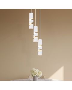 Biała lampa wisząca design, Marouan