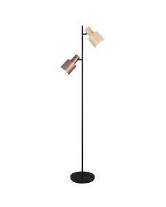 Wielokolorowa lampa stojąca metalowa, Amila, z przełącznik
