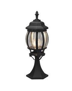 Czarna lampa zewnętrzna klasyczna, Evander, IP23