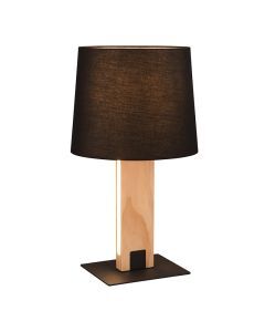 Czarna lampa stołowa nowoczesna, Radia, z przełącznik