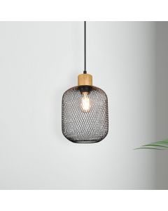 Czarna lampa wisząca nad stół do jadalni vintage, Cristel