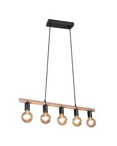 Czarna lampa wisząca nowoczesna, Mikail