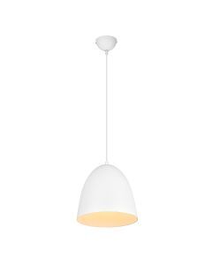 Biała lampa wisząca półkula nowoczesna, Ingmar