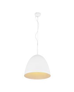 Biała lampa wisząca półkula nowoczesna, Ingmar