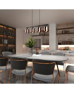 Brązowa lampa wisząca design, Loeka