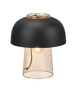 Czarna lampa stołowa industrialna, Sylvano, z przełącznik