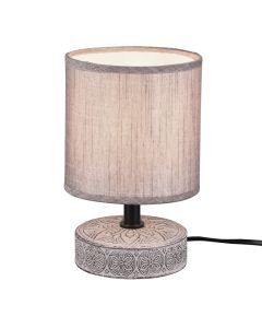 Ceramiczna lampa stołowa brązowa, Lola, z przełącznik