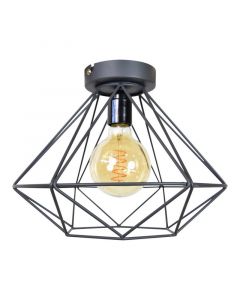 Industrialna lampa sufitowa czarna, Merlon