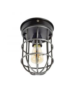 Industrialna lampa sufitowa czarna, Nova