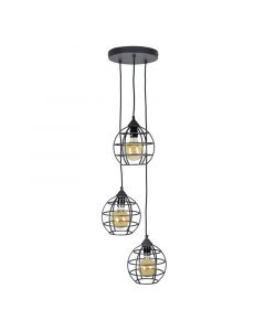 Industrialna lampa wisząca czarna, Roland
