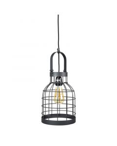 Industrialna lampa wisząca nad stół do jadalni czarna, Faber