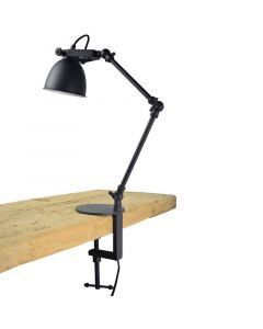 Industrialna lampa zaciskowa czarna, Morani, z przełącznik