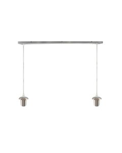 Aluminiowa lampa wisząca bez abażur chromowana, Rika