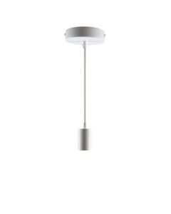 Aluminiowa lampa wisząca bez abażur biała, Rika
