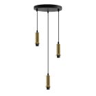 Aluminiowa lampa wisząca bez abażur złota, Rika