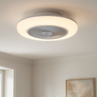 Nowoczesny wentylator sufitowy szary, Gonda, 40W, 3000K LED, z pilot