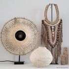 Rattanowa lampa stołowa brązowa, Cordoba, z przełącznik