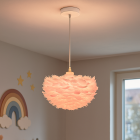 Tkanina lampa wisząca różowa, Suzie
