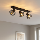 Industrialny spot sufitowy czarny, Lieve