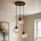 Retro lampa wisząca różowa, Rifka