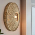 Rustykalny kinkiet brązowy, Sanny, z przełącznik