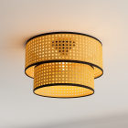 Rattanowa lampa sufitowa brązowa, Kirsten