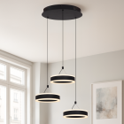 Design lampa wisząca czarna, Lava, 56W, 3000K LED