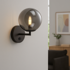 Design kinkiet szary, Remo, z przełącznik