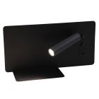 Nowoczesny kinkiet czarny, Stanley, 10W, 4000K LED, z przełącznik