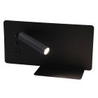 Nowoczesny kinkiet czarny, Stanley, 10W, 4000K LED, z przełącznik