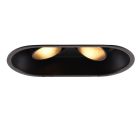 Nowoczesna oprawa sufitowa wpuszczana czarna, Timothy