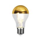 Żarówka lustrzana E27 ściemnialna Malik, złoto, A60, 4,8W, 2700K, IP44